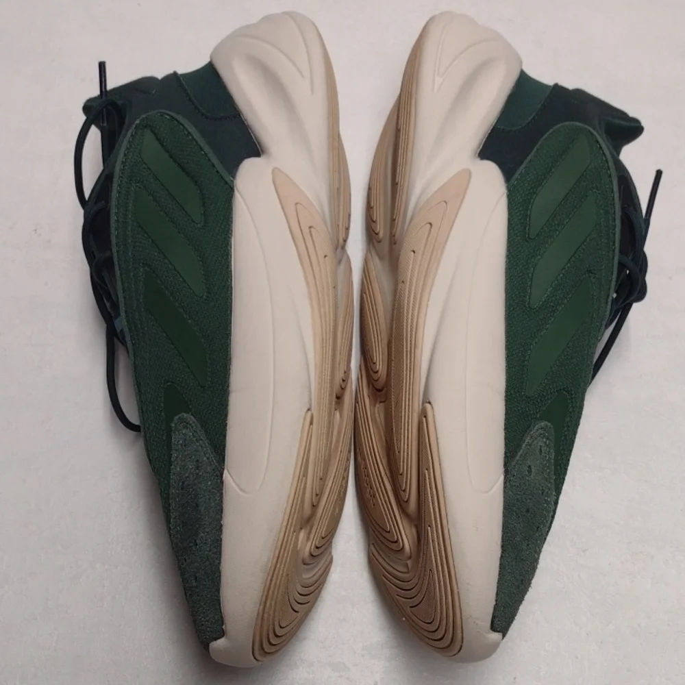 Adidas Green and White Sneakers with Chunky Sole